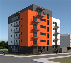 Budynki mieszkalne wielorodzinne wraz z dwupoziomowym parkingiem w Pleszewie
